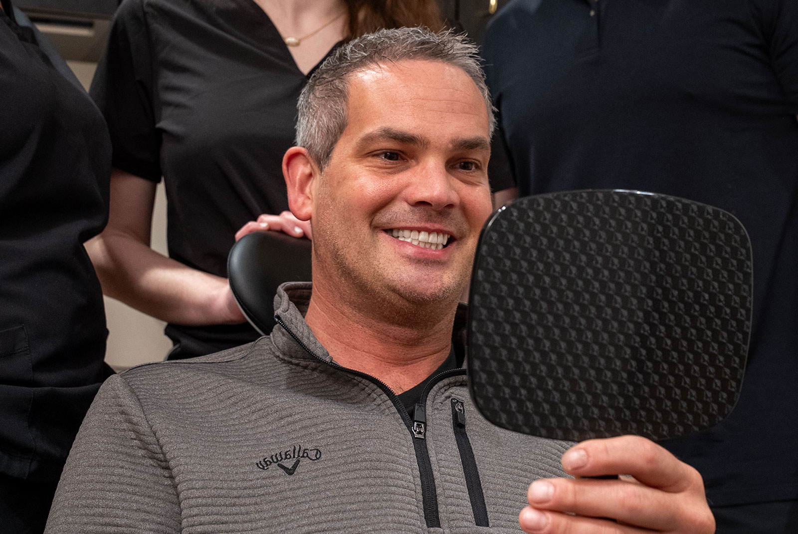 man with great results looking