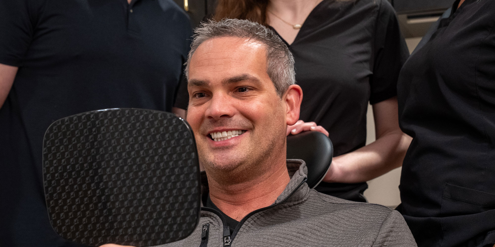 smiling man after successful surgery