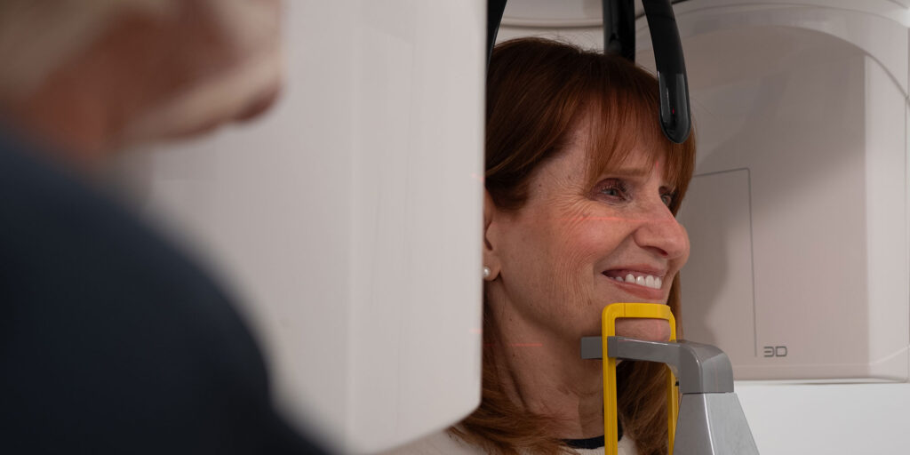 woman getting cbct